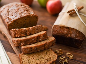 Apple Walnut Bread is quick and easy for the holidays 