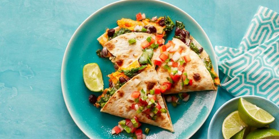 Sweet Potato, Black Bean and Spinach Quesadilla