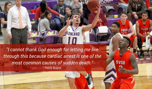 Ashland University basketball player stays positive