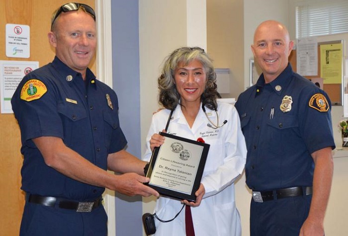 Doctor recognized for saving a teen life