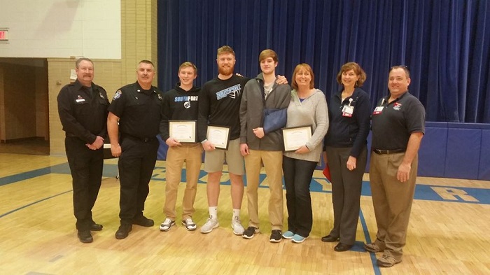 Ceremony honors individuals who saved the life of teen volleyball player 
