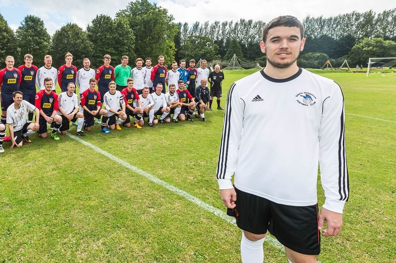 Footballer who suffered cardiac arrest on the pitch owes life to bystander who gave him CPR