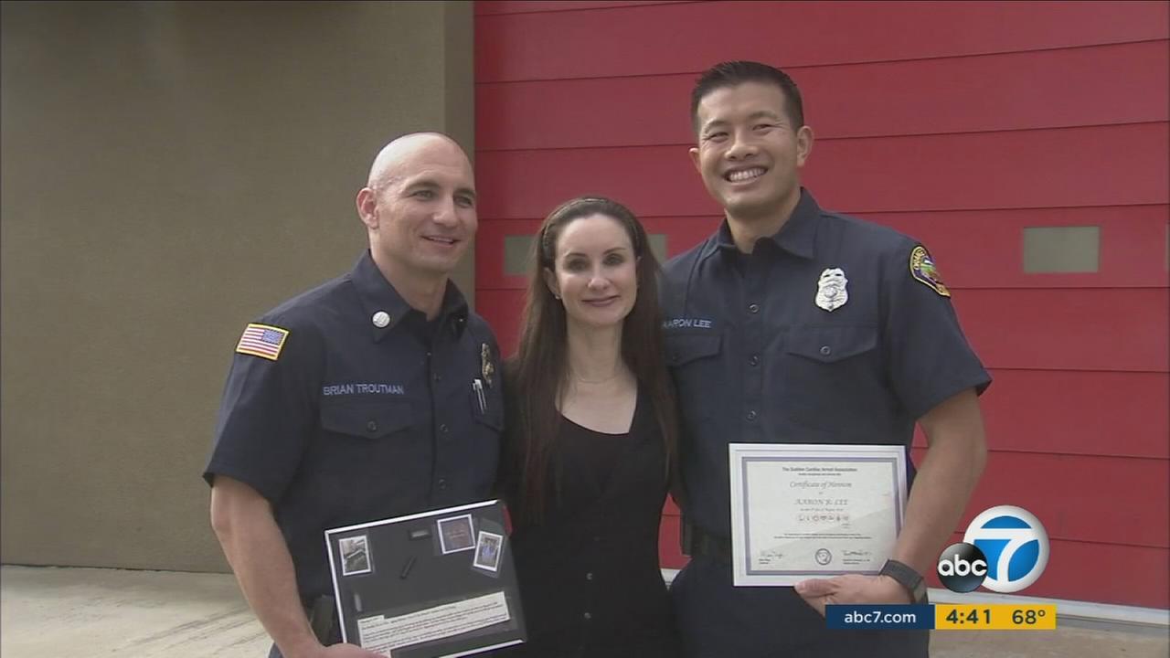 Cardiac arrest victim honors OC Fire Authority paramedics for saving her life