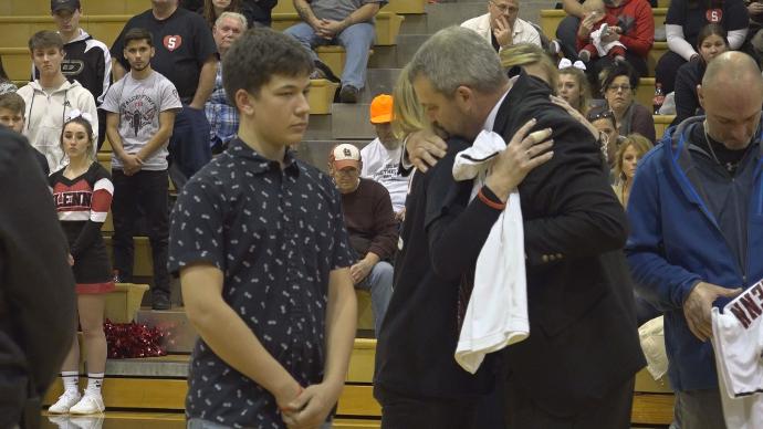 John Glenn HS retires jersey of stellar student, athlete